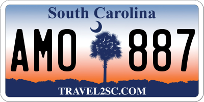 SC license plate AMO887