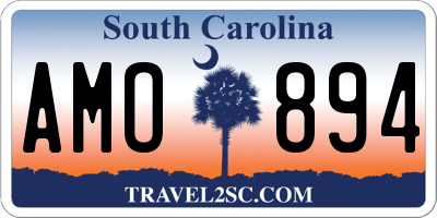 SC license plate AMO894
