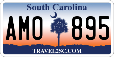 SC license plate AMO895