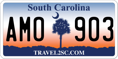 SC license plate AMO903