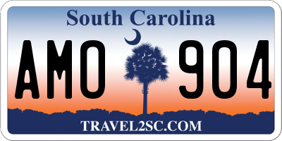 SC license plate AMO904