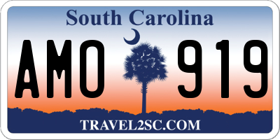SC license plate AMO919