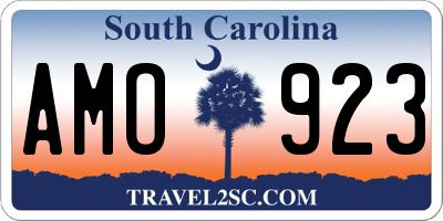 SC license plate AMO923