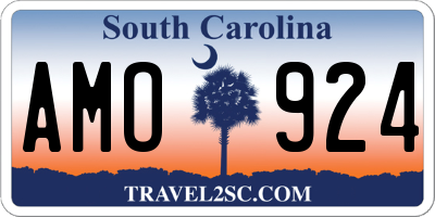 SC license plate AMO924
