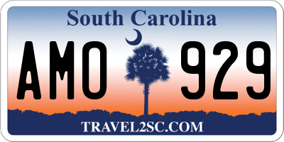 SC license plate AMO929