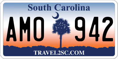 SC license plate AMO942