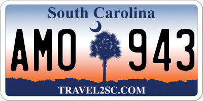 SC license plate AMO943