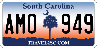 SC license plate AMO949