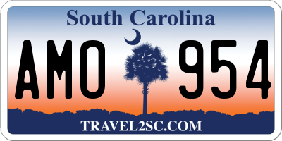 SC license plate AMO954