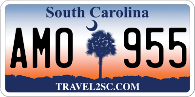 SC license plate AMO955