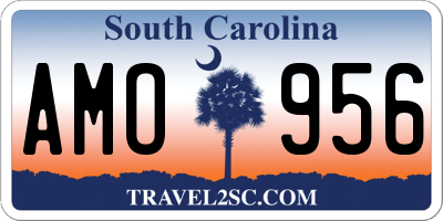 SC license plate AMO956