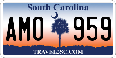 SC license plate AMO959