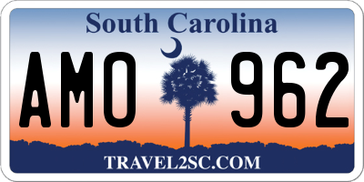 SC license plate AMO962
