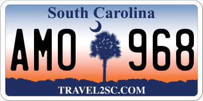 SC license plate AMO968