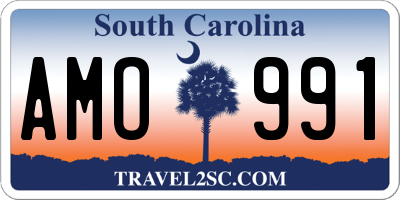 SC license plate AMO991