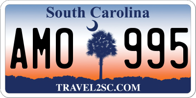 SC license plate AMO995