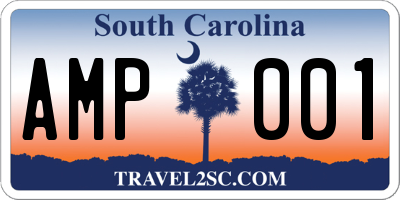 SC license plate AMP001