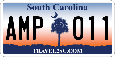 SC license plate AMP011