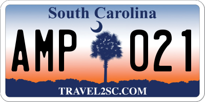 SC license plate AMP021