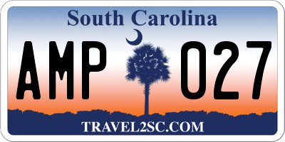 SC license plate AMP027