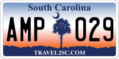 SC license plate AMP029