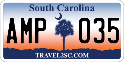 SC license plate AMP035