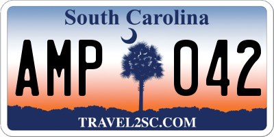 SC license plate AMP042