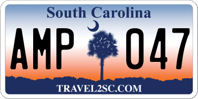 SC license plate AMP047