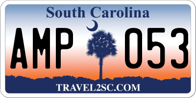 SC license plate AMP053