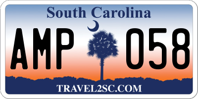 SC license plate AMP058