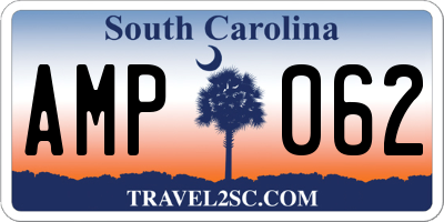 SC license plate AMP062