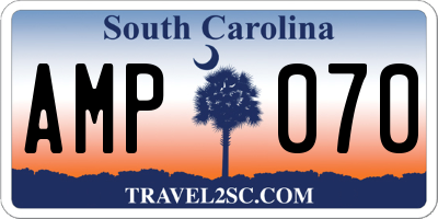 SC license plate AMP070
