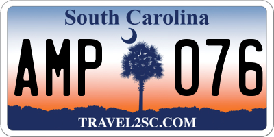 SC license plate AMP076