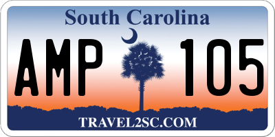 SC license plate AMP105