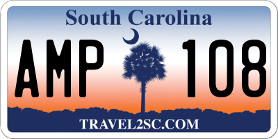 SC license plate AMP108