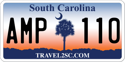 SC license plate AMP110