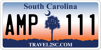 SC license plate AMP111