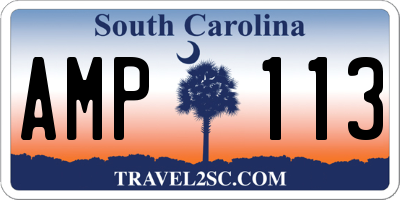 SC license plate AMP113