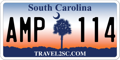 SC license plate AMP114