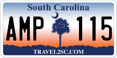 SC license plate AMP115
