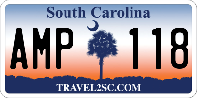 SC license plate AMP118