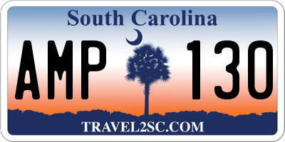 SC license plate AMP130