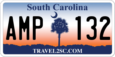 SC license plate AMP132