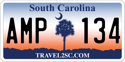 SC license plate AMP134