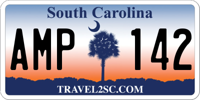 SC license plate AMP142