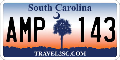 SC license plate AMP143