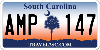SC license plate AMP147