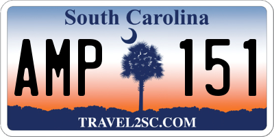 SC license plate AMP151