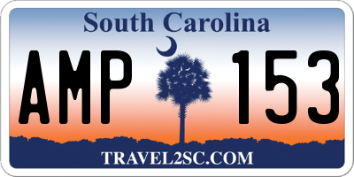 SC license plate AMP153