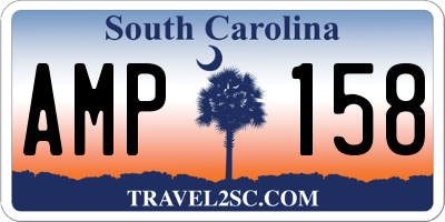 SC license plate AMP158